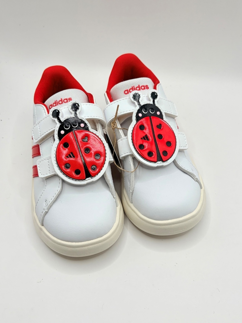 Adidas Grand Court 3.0 Bubble Comfy White and Red Sneakers with Ladybug 10K